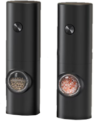 Set 2 rasnite electrice sare si piper negre Indicator LED grosime reglabila 