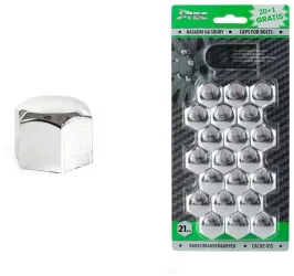 Set capace prezoane 21 mm culoare Crom 