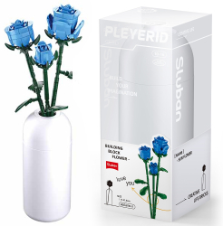 Set de Constructie Flowers 238 piese Trandafir Albastru - Sluban 