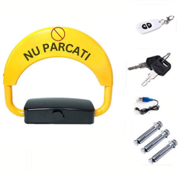 Blocator Parcare Automat EDAR Cu Acumulator Control de la Distanta Prin Telecomanda Alarma Functie Anti Furt Greutate Suportata 5 Tone 