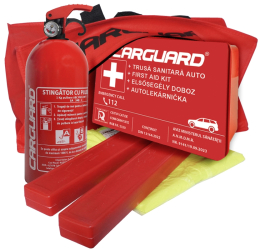 Kit siguranta auto obligatoriu omologat R.A.R - Stingator cu Manometru 