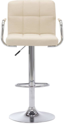 Scaun De Bar Crem Material Textil 