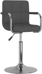 Scaun De Bar Gri Inchis Material Textil 