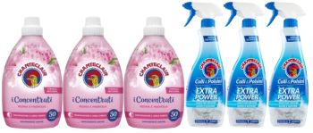 Set Curatenie Chante Clair 6 x Componente 3 x Balsam Rufe 1l Bujor Magnolie 50 Spalari 3 x Degresant Pete Gulere si Mansete 500ml