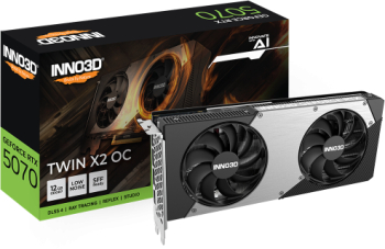 Placa video INNO3D TWIN X2 OC NVIDIA GeForce RTX 5070 12GB GDDR7 192 bit DLSS 4 