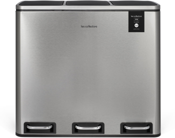 Cos de gunoi cu pedala Les Collectors N982 18+18+18 litri 3 compartimente inox 
