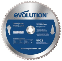 Disc pentru fierastrau circular taiere otel Evolution M255TCT-52MS-1396 O255 x 25.4 mm 52 dinti 