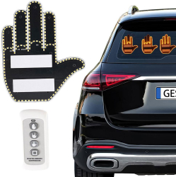 Lumina Auto cu Degetul Mijlociu Lumina Auto cu Deget si Telecomanda 3 Moduri FLIP A BIRD Gest Luminos cu Mana Accesoriu Ideal pentru C