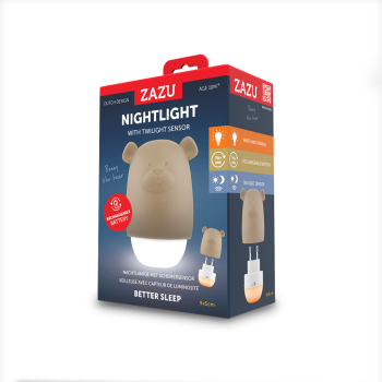 Lampa de veghe cu senzor de lumina Benny the Bear Zazu Kids Bej 