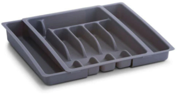 Suport tacamuri extensibil Zeller plastic 29-50x38x6.5 gri 