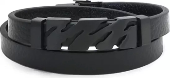 Bratara barbati piele otel inoxidabil PersonalStyle negru 