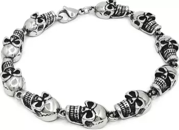 Bratara Skull craniu otel inox Personalstyle argintiu 