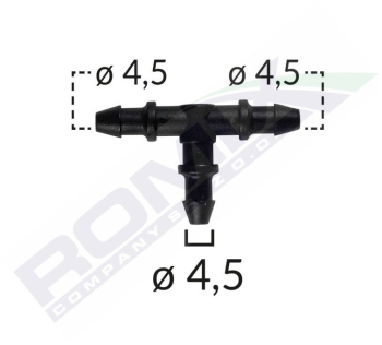 CONECTOR FURTUN TEU UNIVERSAL 4.5MM - NEGRU SET 10 BUC 