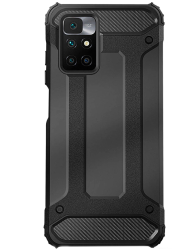 Husa pentru Xiaomi Redmi 10 protectie Anti-Soc colturi AntiDrop policarbonat cu margini siliconice Armor Defender iShield Neagra 