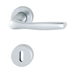 Maner usa interior Hoppe Milano cu rozeta pentru cheie material aluminiu culoare argintiu 119x44 mm 