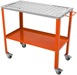 Masa pentru sudura mobila 91.4 x 45.7 cm Capacitate 550 kg 4 x roti blocabile Otel carbon 