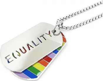 Pandantiv Equality cu lant otel inoxidabil PersonalStyle dog tag 