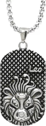 Pandantiv zodia Leu cu lant otel inoxidabil PersonalStyle dog tag 