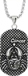 Pandantiv zodia Rac cu lant otel inoxidabil PersonalStyle dog tag 