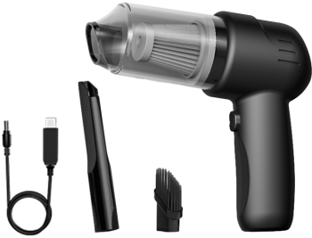 Aspirator auto incarcare wireless motor puternic de 120W filtrare HEPA usor design elegant negru 