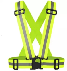 Ham reflectorizant vesta ajustabila verde practic elastic fluorescent 