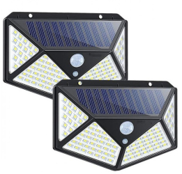 Lampa 100 LED cu panou solar senzor de miscare 