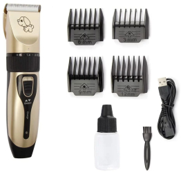 Masina Profesionala de Tuns Animale Fara Fir 1200mAh Reincarcabila USB Silentioasa Lame Ajustabile Lame Ceramice 