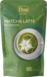 Matcha latte cu cocos bio 125g Obio 