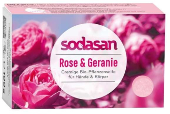 Sapun Crema Bio Trandafir si Geranium 100 Gr Sodasan 