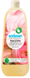 Sapun lichid gel de dus bio trandafir masline 1L SODASAN 