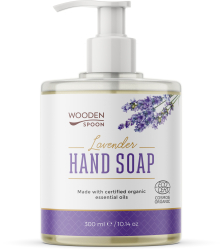 Sapun lichid pentru maini cu lavanda bio 300ml Wooden Spoon 