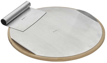 Set pizza piatra 33 cm foaie inox 31 cm si feliator Grandhall A06619033M 