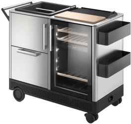 Bar mobil cu racitor de vinuri incorporat Dual Zone 39 sticle   Dometic MB550S inox 