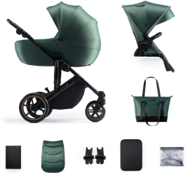 CARUCIOR 2 IN 1 KINDERKRAFT PRIME 2 DARK GREEN 