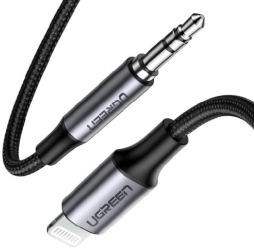 Cablu Lightning MFI la jack 3.5mm Ugreen US315 1m Black 