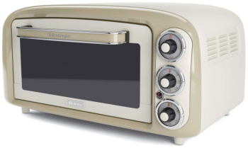 Cuptor electric Ariete VINTAGE 0979/03 1380 W 18 l 3 moduri Pana la 230C Termo sticla dubla Timer 60 min Alb/Bej 