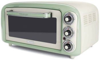 Cuptor electric Ariete VINTAGE 0979/04 1380 W 18 l 3 moduri Pana la 230C Termo sticla dubla Timer 60 min Alb/Verde