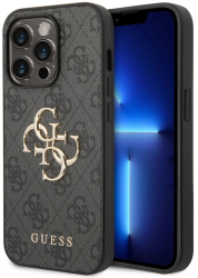 Husa pentru iPhone 15 Pro - Guess Hardcase 4G Big Metal Logo GUHCP15L4GMGGR - Grey 