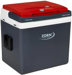 Lada frigorifica auto si camping ZORN Z 26 LNE PX 25 litri alimentare 12V/230V racire si incalzire alb-rosu-gri 