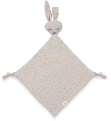 Paturica somn si joaca din Bumbac Organic 25x25 cm Hauck Rabbit Beige Dots 