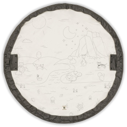 Salteluta de joaca pentru acasa si calatorii Hauck Play N Tidy Dark Grey 