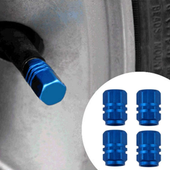 Set capacele auto pentru ventil hexagon albastru 4 buc 