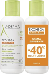 Set Crema corporala hidratanta cu efect de calmare pentru copii si bebelusi A-Derma Exomega Control 2 x 400 ml 