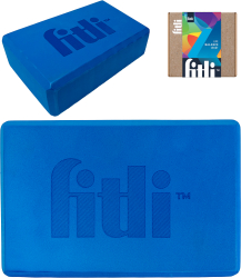 Cub pentru Yoga si Pilates Fitness block 23x15cm FitLi Albastru 