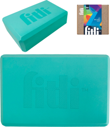 Cub pentru Yoga si Pilates Fitness block 23x15cm FitLi Turcoaz 