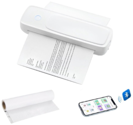 Imprimanta termica model Ultra portabila fara fir nu necesita tus suporta formaturi pana in A4 Bluetooth USB compatibila cu iOS / An 