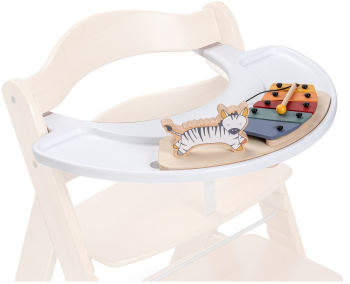 Set jucarii pentru scaunul Alpha Play Music Zebra White Hauck 