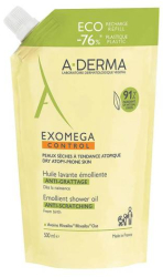 Ulei de dus hidratant si calmant cu efect de revigorare si hranire A-Derma Exomega Control 500 ml 