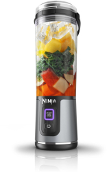 Blender portabil Ninja BC151EUBK 530 ml lama de otel cu 6 lame zdrobire gheata pana la 10 cicluri fara BPA USB-C negru 