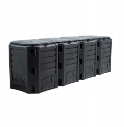 Compostor de gradina 4 module negru 1600 L 261x71.9x82.6 cm Module Compogreen